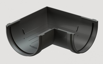 Угловой элемент 90˚ПВХ Docke STANDART серый