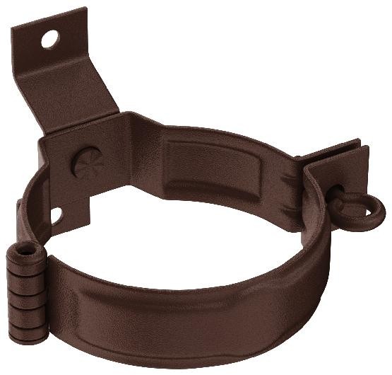 Водосток Aquasistem, Система 150/100 - Декоративный хомут трубы под дерево с комплектом крепления RAL 8017 Коричневый matt купить в Каменск-Шахтинском