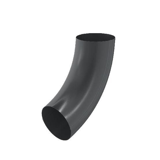 Водосток Aquasistem, система 125x90 - Колено трубы RAL 7024 Тёмно-серый купить в Каменск-Шахтинском