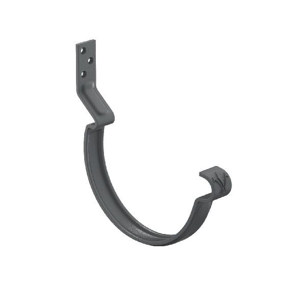 Водосток Aquasistem, система 125x90 - Крюк крепления желоба короткий RAL 7024 Тёмно-серый купить в Каменск-Шахтинском