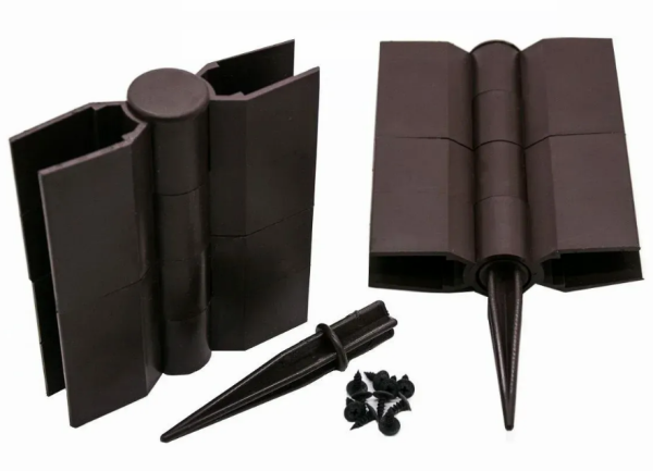 Угловой (стыковочный) шарнир для грядкок ДПК 150мм коричневый купить в Каменск-Шахтинском