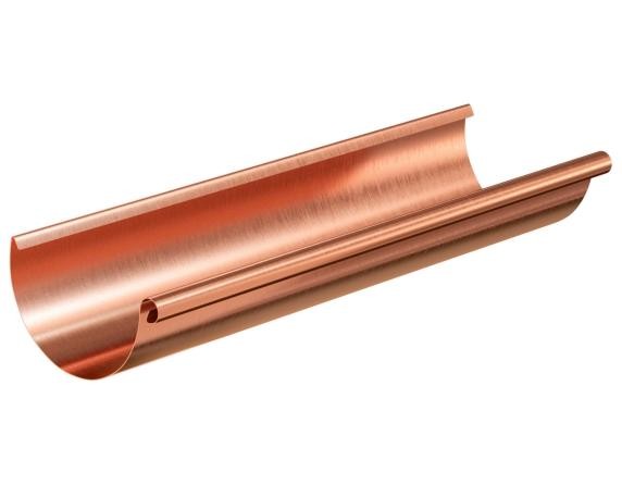 Водосток Aquasistem, система 125x90 - Желоб водосточный медный 3 метра купить в Каменск-Шахтинском