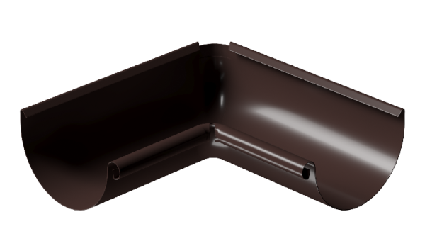 Угол внутренний 90° D125 Döcke STAL PREMIUM Шоколад, (RAL 8019) купить в Каменск-Шахтинском