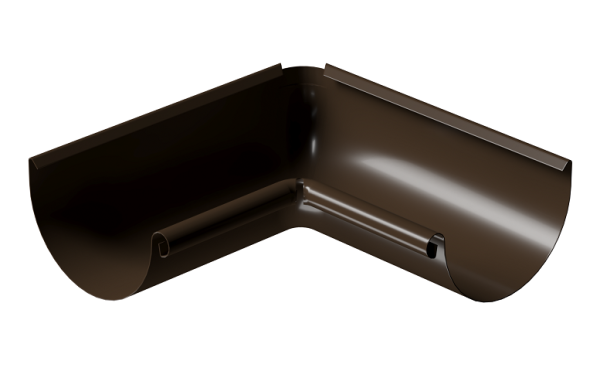 Угол внутренний 90° D125 Döcke STAL PREMIUM Каштан, (RAL 8017) купить в Каменск-Шахтинском