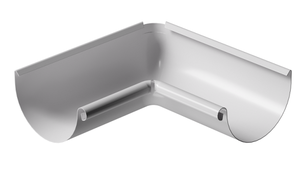 Угол внутренний 90° D125 Döcke STAL PREMIUM Пломбир, (RAL 9010) купить в Каменск-Шахтинском