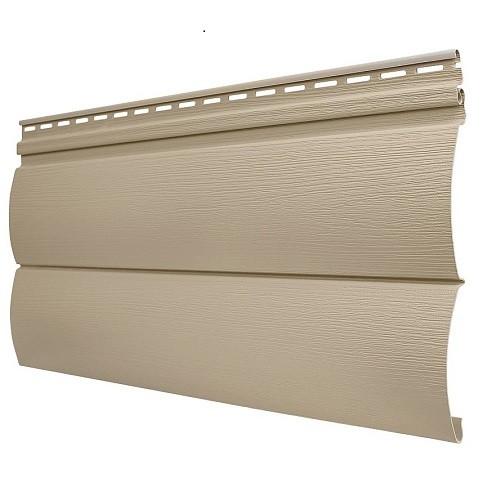 Виниловый сайдинг Tecos - Оцилиндрованный брус двойной (под бревно), Кофе с молоком купить в Каменск-Шахтинском