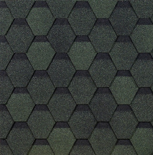 Гибкая черепица EURASIA Docke, Коллекция ШЕСТИГРАННИК Зелёный купить в Каменск-Шахтинском