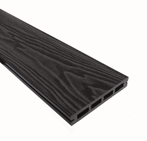 Террасная доска из ДПК Terrapol Смарт 3D Пустотелая с пазом Черное дерево купить в Каменск-Шахтинском