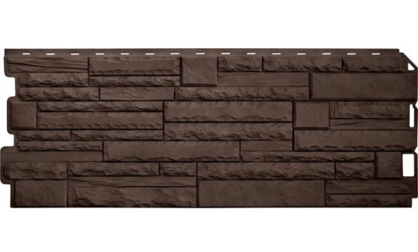 Фасадная панель Альта-Профиль Скалистый камень ЭКО Коричневый купить в Каменск-Шахтинском