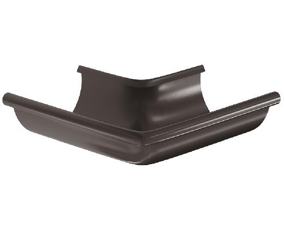 Водосток Aquasistem, система 125x90 -  Угол желоба, наружный 90° RR 32 Тёмно Коричневый купить в Каменск-Шахтинском