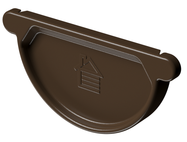 Заглушка желоба D125 Döcke STAL PREMIUM Каштан, (RAL 8017) купить в Каменск-Шахтинском