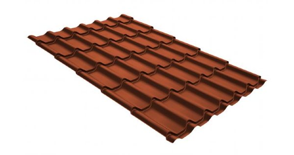Металлочерепица классик GL 0,5 GreenCoat Pural RR 750 кирпично-красный (RAL 8004 терракота) купить в Каменск-Шахтинском