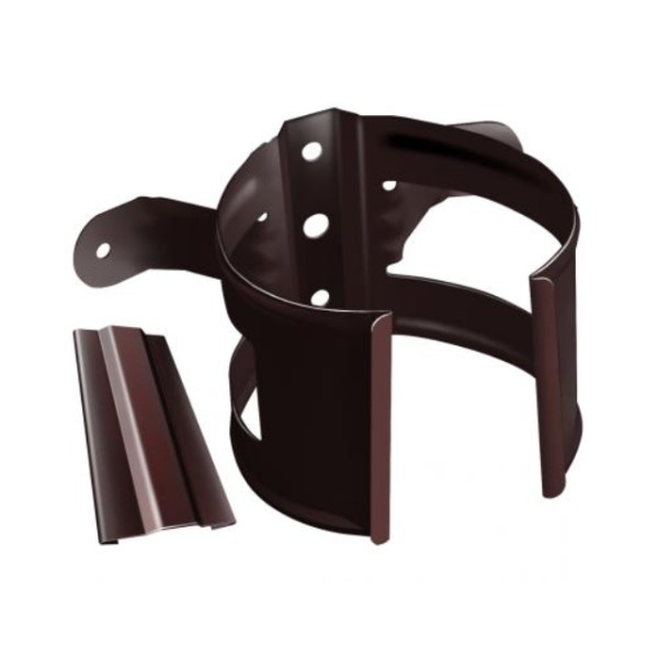 Водосток Grand Line 150x100 – Хомут трубы (на дерево) RAL 8017 купить в Каменск-Шахтинском