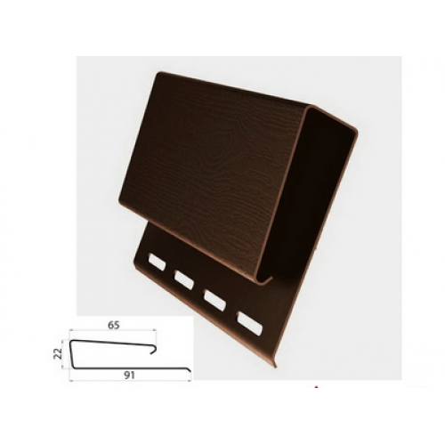 Наличник (широкий j-профиль), коричневый купить в Каменск-Шахтинском