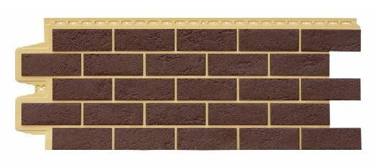 Фасадная панель Grand Line Состаренный кирпич Элит каштан, ШОВ песочный купить в Каменск-Шахтинском