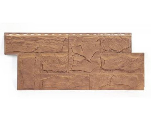 Фасадная панель T-Сайдинг-Гранит Леон ЭКО-2 Орех купить в Каменск-Шахтинском