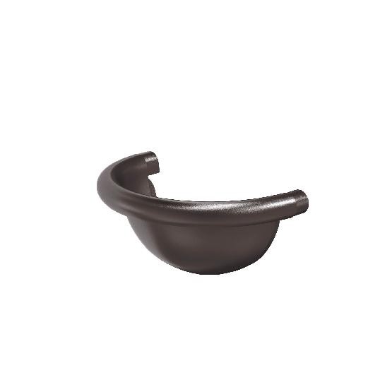 Водосток Aquasistem, Система 150/100 - Заглушка универсальная полукруглая RR 32 Тёмно-коричневый matt купить в Каменск-Шахтинском