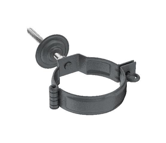 Водосток Aquasistem, Система 125/90 - Декоративный хомут c метизом в сборе RR 23 Маренго matt купить в Каменск-Шахтинском