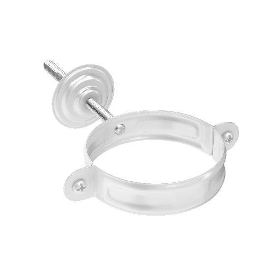 Водосток Aquasistem, система 150/100 - Комплект крепления трубы RAL 9003 Белый купить в Каменск-Шахтинском