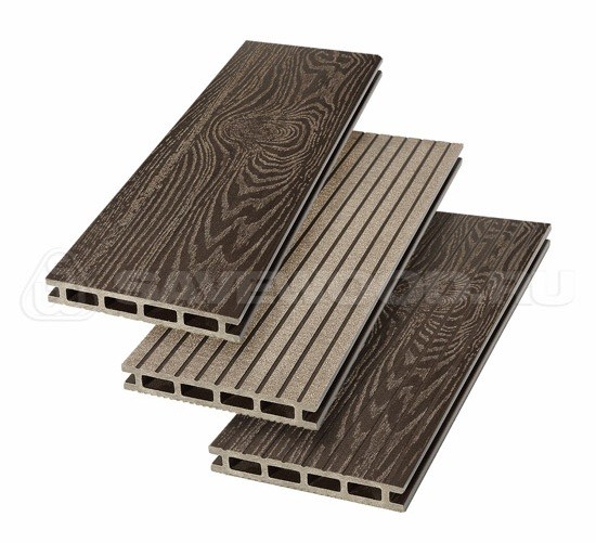 Террасная доска из ДПК SW Carpinus (T) — двухсторонняя темно-коричневый купить в Каменск-Шахтинском