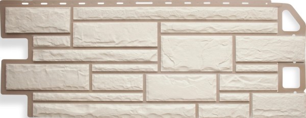 Цокольный сайдинг альта-профиль - коллекция "камень", белый купить в Каменск-Шахтинском