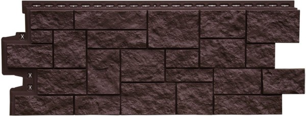 Фасадная панель Grand Line Дикий камень Стандарт Шоколадный (коричневый) купить в Каменск-Шахтинском