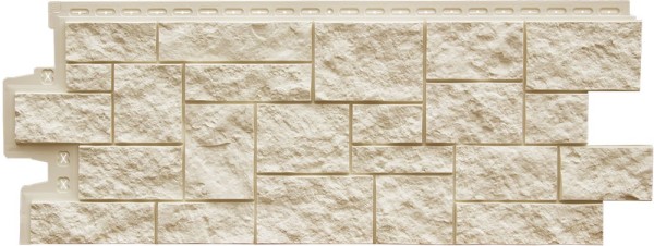Фасадная панель Grand Line Дикий камень Стандарт молочный купить в Каменск-Шахтинском