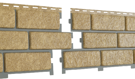 Фасадная панель Ю-Пласт Стоун Хаус Кирпич с декорированным швом Песочный купить в Каменск-Шахтинском