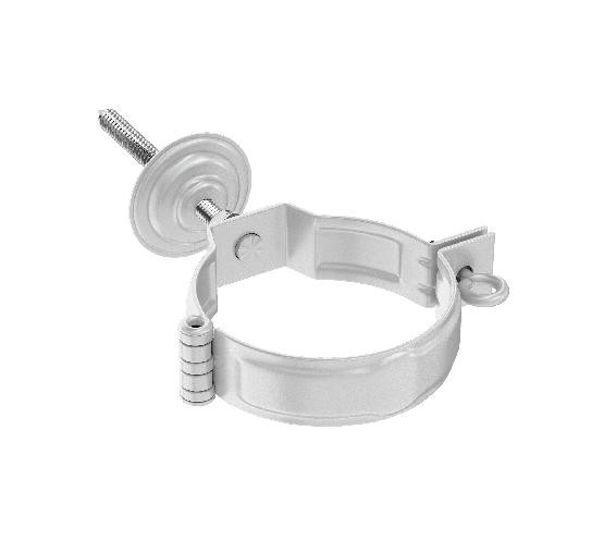 Водосток Aquasistem, система 125x90 - Комплект крепления трубы RR 20 Мраморно-белый купить в Каменск-Шахтинском