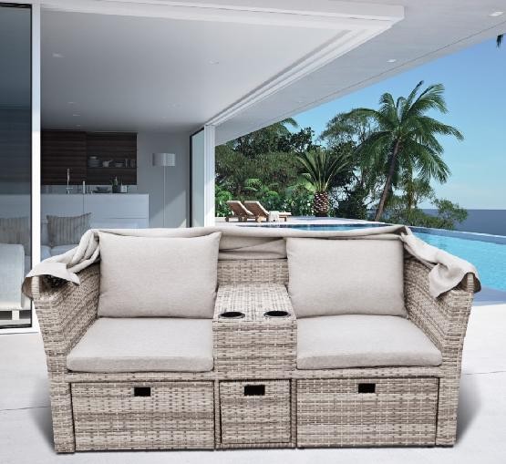 Комплект мебели AFINA плетеной из иск. ротанга AFM-330G Grey купить в Каменск-Шахтинском