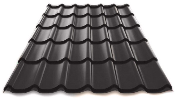 Металлочерепица Металл Профиль Norman полиэстер 0,5 сталь RAL 7024 серый купить в Каменск-Шахтинском