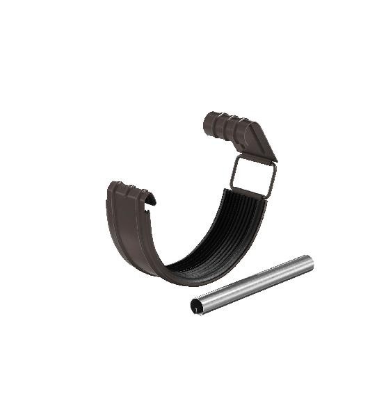 Водосток Aquasistem, система 125x90 - Соединитель желоба с резиновым уплотнителем RR 32 Тёмно Коричневый купить в Каменск-Шахтинском