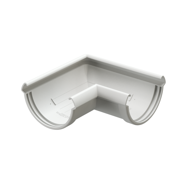 Угол желоба 90° Docke Lux ПВХ Пломбир купить в Каменск-Шахтинском