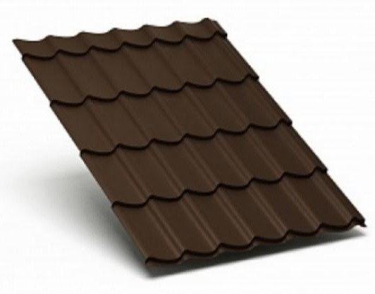Металлочерепица Металл Профиль матовый полиэстр Valori 0,5 сталь RAL 8017 коричневый купить в Каменск-Шахтинском