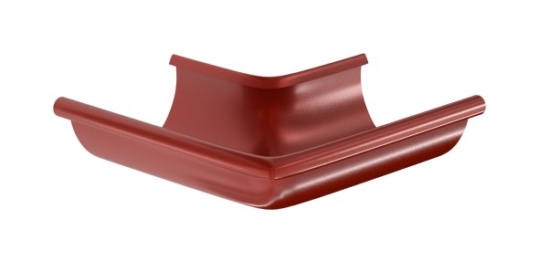 Водосток Aquasistem, система 125x90 - Угол желоба, наружный 90° RR 29 Бургундский купить в Каменск-Шахтинском