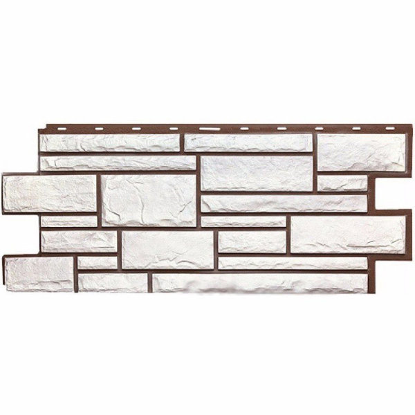 Фасадная панель Техоснастка, Камень Дикий, Белый купить в Каменск-Шахтинском