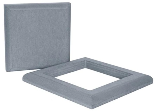 Комплект крышка и юбка ДПК для столба Polivan DENPASAR серый купить в Каменск-Шахтинском