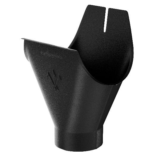 Водосток Aquasistem, система 125x90 - Воронка желоба RAL 9005 Чёрный купить в Каменск-Шахтинском