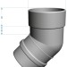Колено 45° Docke Lux ПВХ - Графит купить в Каменск-Шахтинском