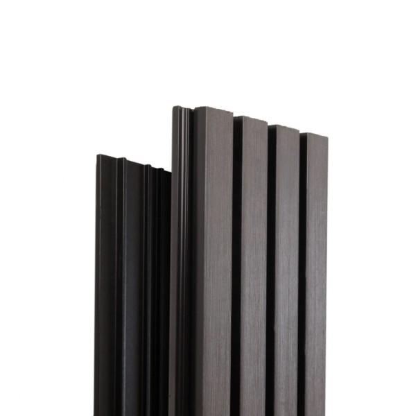 Фасадная доска Ecodecking Техно реечная 200х26х3000 Графит купить в Каменск-Шахтинском
