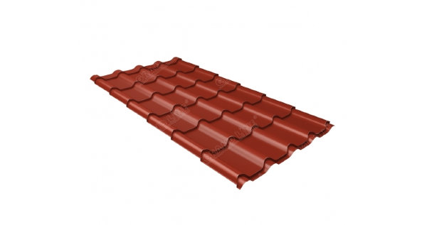 Металлочерепица камея 0,5 Satin RAL 3009 оксидно-красный купить в Каменск-Шахтинском