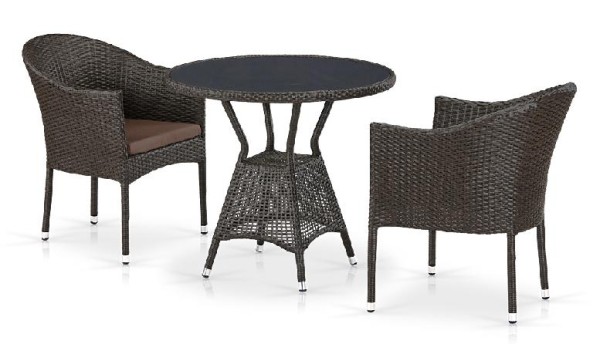 Комплект плетеной мебели AFINA из иск. ротанга T707ANS/Y350-W53 Brown 2Pcs купить в Каменск-Шахтинском