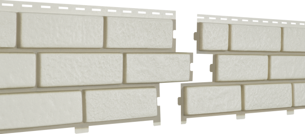 Фасадная панель Ю-Пласт Стоун Хаус Кирпич с декорированным швом Белый купить в Каменск-Шахтинском