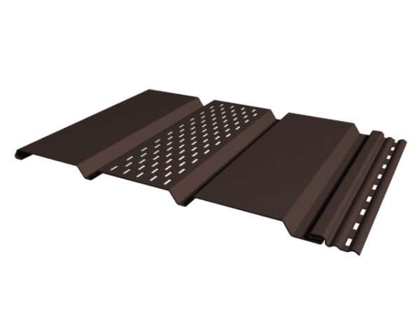 Софит к сайдингу ПЕРФОРАЦИЯ ПО ЦЕНТРУ TECOS ТЁМНЫЙ-КАШТАН купить в Каменск-Шахтинском