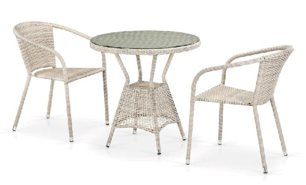 Комплект плетеной мебели AFINA из иск. ротанга T705ANT/Y137C-W85 Latte 2Pcs купить в Каменск-Шахтинском
