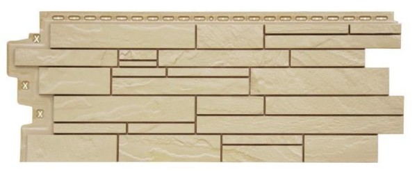 Фасадная панель Grand Line Скала Стандарт бежевый купить в Каменск-Шахтинском