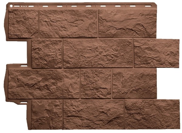 Фасадная панель Альта-Профиль Туф ЭКО Терракотовый купить в Каменск-Шахтинском