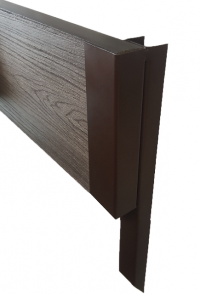 Угловой элемент металлический для досок грядок из ДПК 150мм Коричневый купить в Каменск-Шахтинском