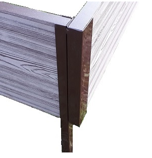 Угловой элемент металлический для досок грядок из ДПК 300мм Коричневый купить в Каменск-Шахтинском