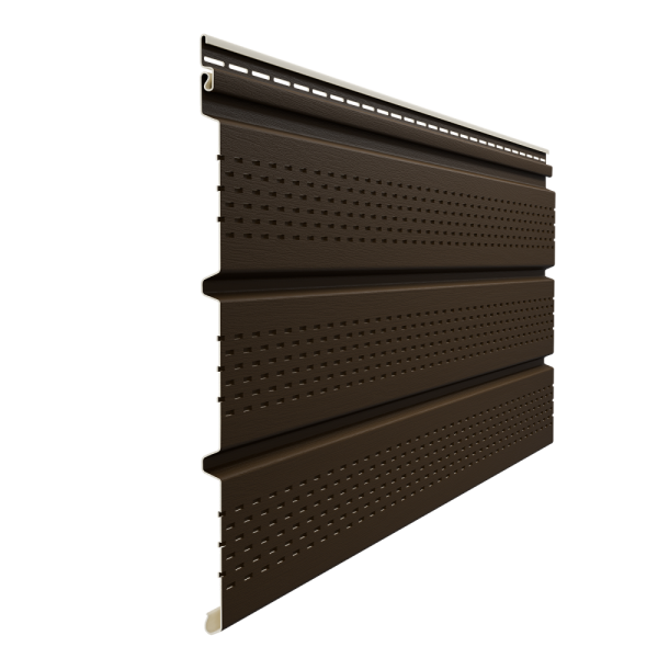 Софит Элит со сплошной перфорацией Коричневый (темный дуб) купить в Каменск-Шахтинском